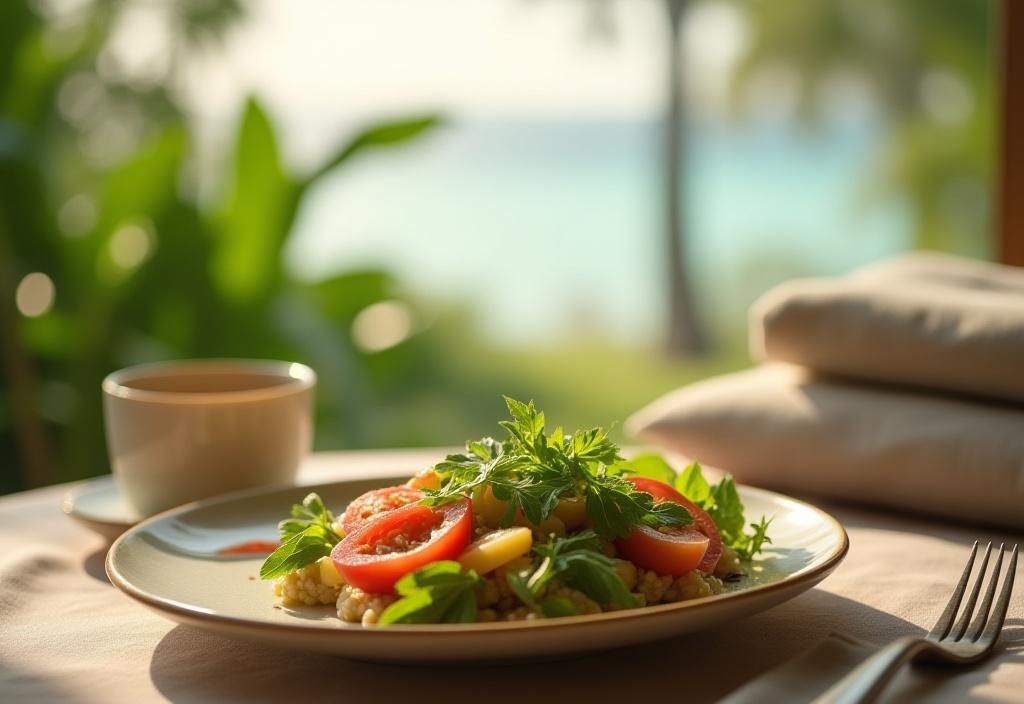 Wellness retreat with plant-based dining